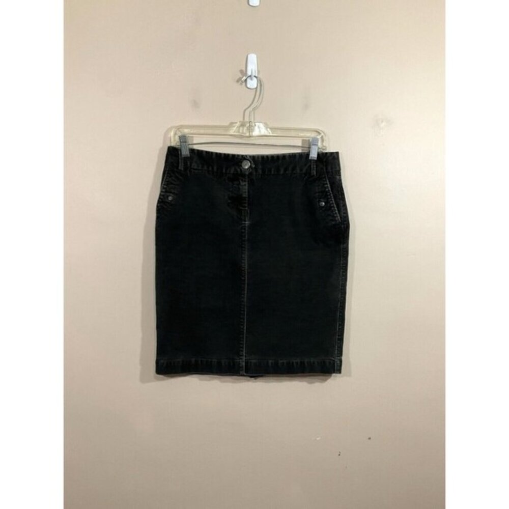 J Crew Womens Corduroy Pencil Skirt 4 Dark Brown Preppy Academia Pockets Retro